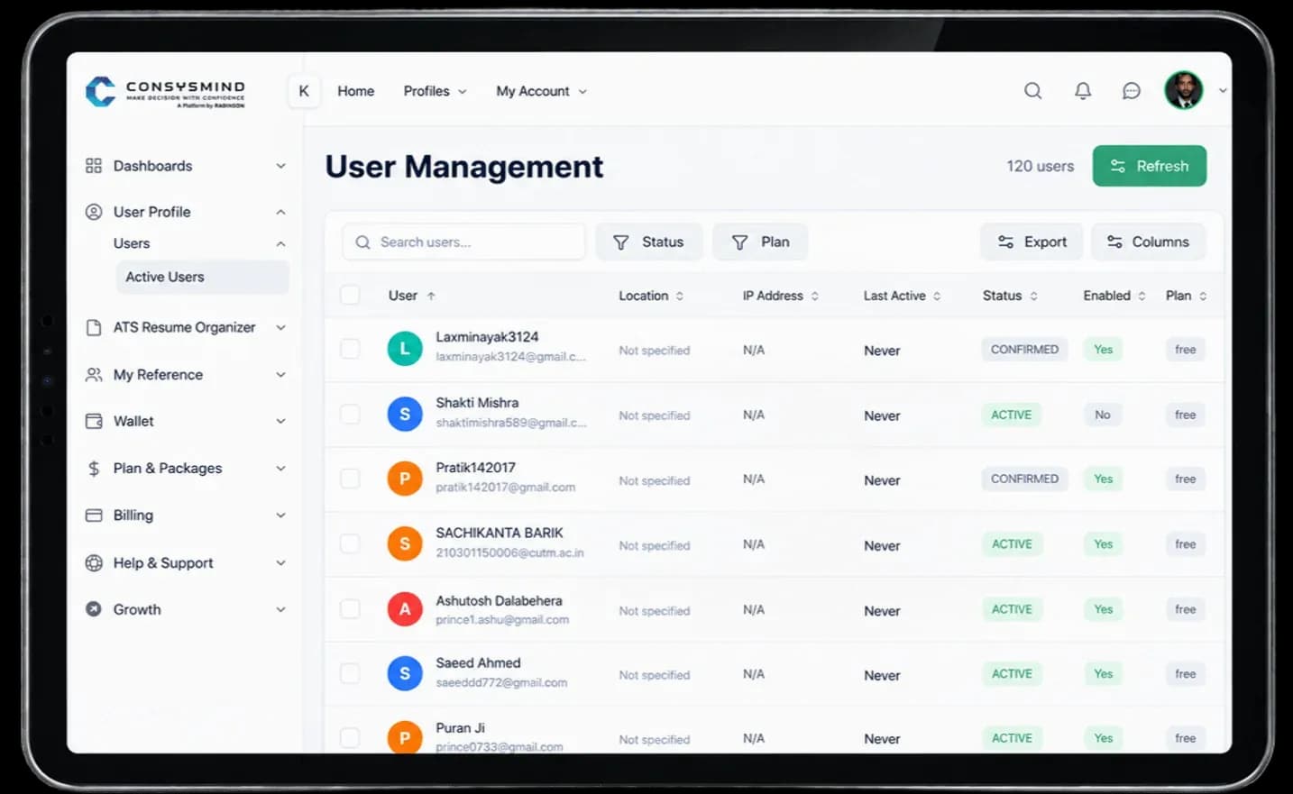 Consysmind AI resume optimizer and ATS score tool